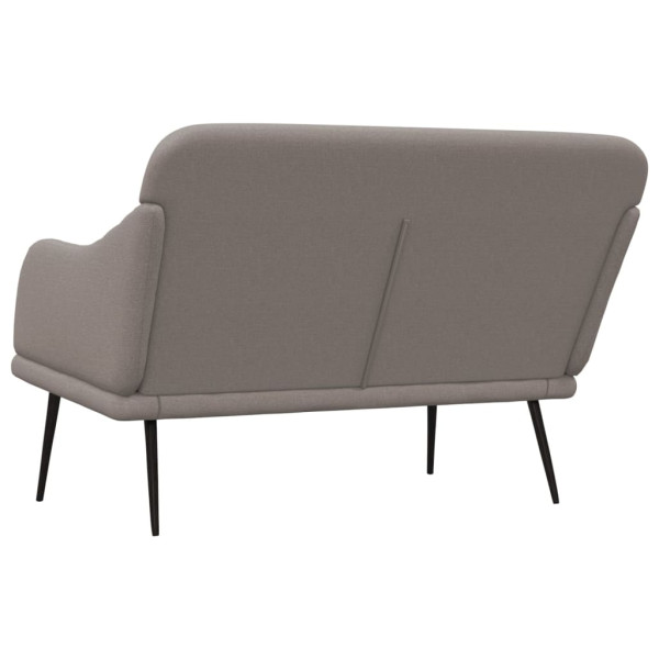 Banco de tecido cinza taupe 110x76x80 cm M 5