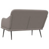 Banco de tecido cinza taupe 110x76x80 cm 5