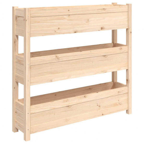 Jardinera de madera maciza de pino 112x25x104.5 cm M 2