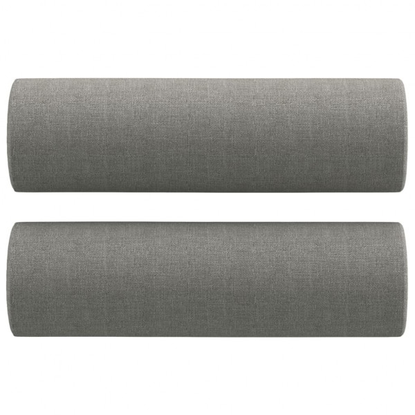 Cojines decorativos 2 uds tela gris oscuro 15x50 cm M 2