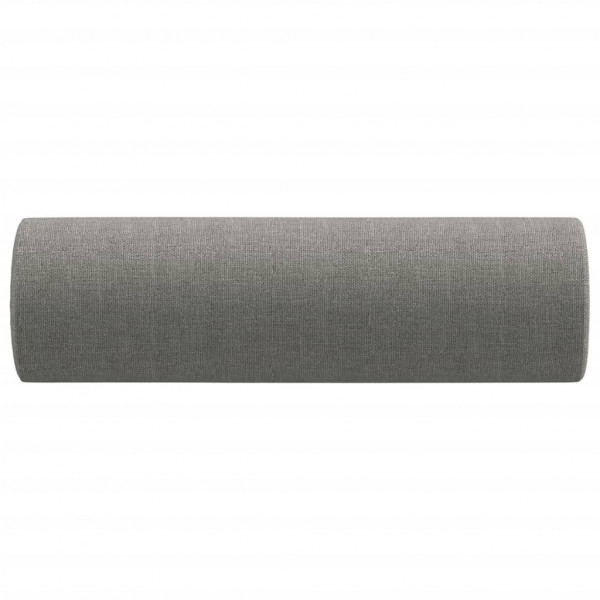Almofadas decorativas 2 pcs Ø15x50 cm tecido cinzento-escuro M 4