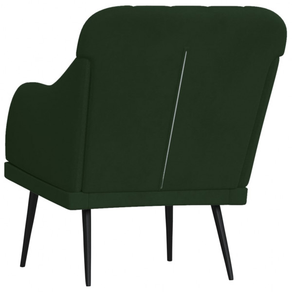 Cadeira c/ apoio de braços 63x76x80 cm veludo verde-escuro M 5