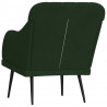 Sillón de terciopelo verde oscuro 63x76x80 cm 5