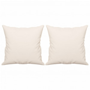 Cojines decorativos 2 uds tela microfibra beige 40x40 cm H