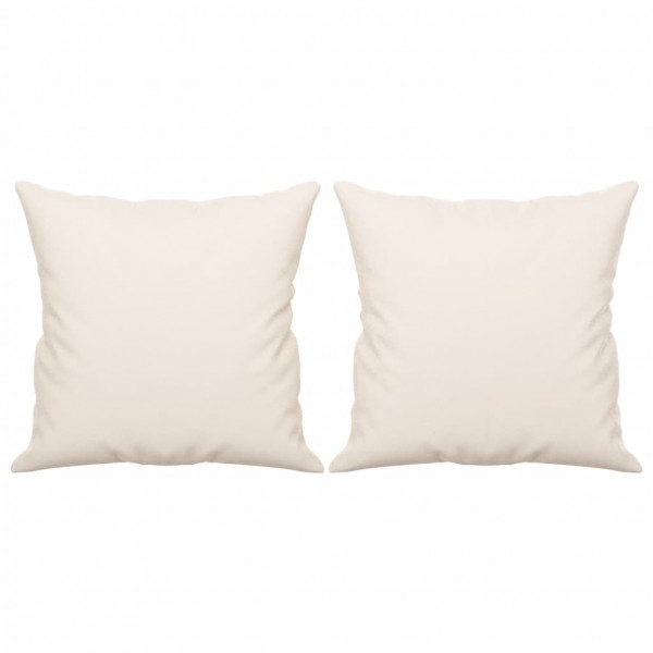 Almofadas decorativas 2 pcs 40x40 cm tecido de microfibra bege M 2
