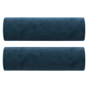 Cojines decorativos 2 uds terciopelo azul 15x50 cm H