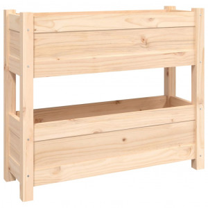 Jardinera de madera maciza de pino 77x25x66 cm H