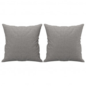 Cojines decorativos 2 uds tela gris claro 40x40 cm H
