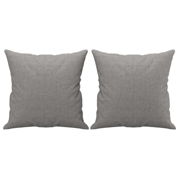 Almofadas decorativas 2 pcs 40x40 cm tecido cinzento-claro M 2