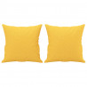 Cojines decorativos 2 uds tela amarillo claro 40x40 cm 2