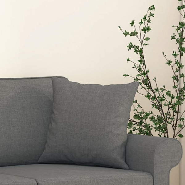 Almofadas decorativas 2 pcs 40x40 cm tecido cinzento-escuro M 5