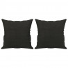 Cojines decorativos 2 uds tela negro 40x40 cm 2