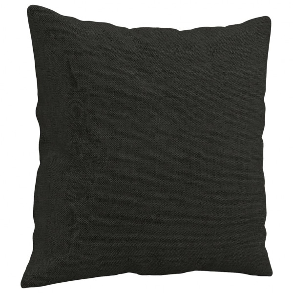 Cojines decorativos 2 uds tela negro 40x40 cm M 3