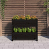 Jardinera de madera maciza de pino negro 77x25x66 cm 3