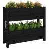Jardinera de madera maciza de pino negro 77x25x66 cm 4