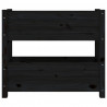 Jardinera de madera maciza de pino negro 77x25x66 cm 5