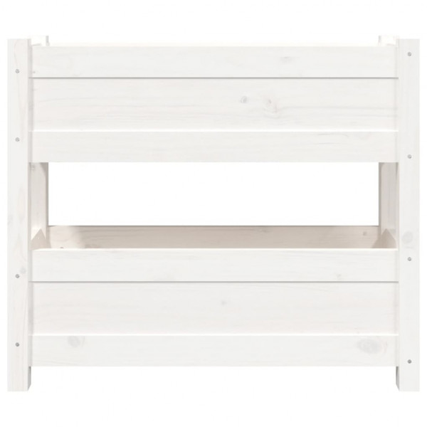 Jardinera de madera maciza de pino blanco 77x25x66 cm M 5