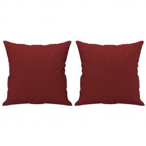 Almofadas decorativas 2 pcs 40x40 cm tecido vermelho tinto H