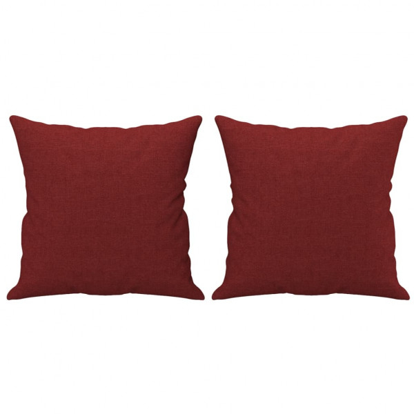 Almofadas decorativas 2 pcs 40x40 cm tecido vermelho tinto M 2