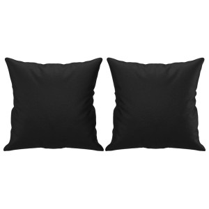 Almofadas decorativas 2 pcs 40x40 cm couro artificial preto H