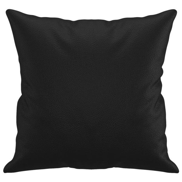 Almofadas decorativas 2 pcs 40x40 cm couro artificial preto M 4