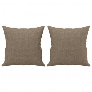 Almofadas decorativas 2 pcs 40x40 cm tecido cinza-acastanhado H