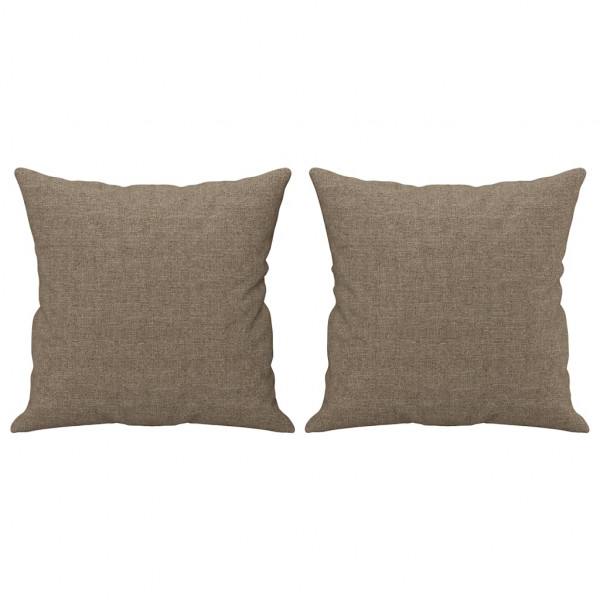 Almofadas decorativas 2 pcs 40x40 cm tecido cinza-acastanhado M 2