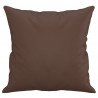 Cojines decorativos 2 uds cuero sintético marrón 40x40 cm 4