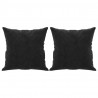 Almofadas decorativas 2 pcs 40x40 cm veludo preto 2