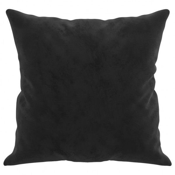 Cojines decorativos 2 uds terciopelo negro 40x40 cm M 4