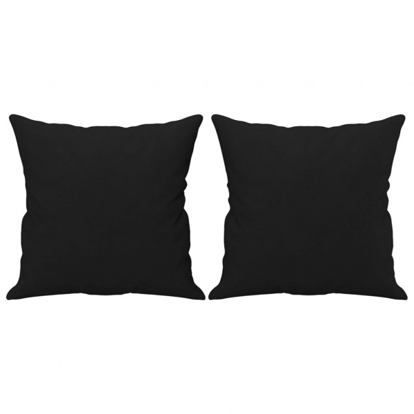 Almofadas decorativas 2 pcs 40x40 cm tecido de microfibra preto M 2