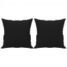 Almofadas decorativas 2 pcs 40x40 cm tecido de microfibra preto 2