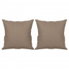 Cojines decorativos 2 uds tela microfibra gris taupé 40x40 cm 2