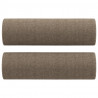 Cojines decorativos 2 uds tela gris taupe 15x50 cm 2