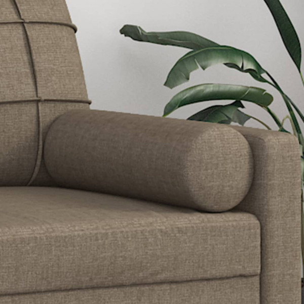 Cojines decorativos 2 uds tela gris taupe 15x50 cm M 5