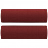 Almofadas decorativas 2 pcs Ø15x50 cm tecido vermelho tinto 2