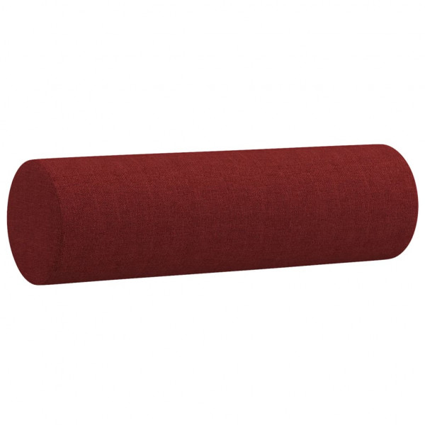 Almofadas decorativas 2 pcs Ø15x50 cm tecido vermelho tinto M 3