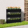 Jardinera de madera maciza de pino negro 112x25x104.5 cm 1