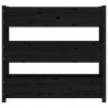 Jardinera de madera maciza de pino negro 112x25x104.5 cm 5