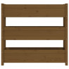 Jardinera de madera maciza de pino marrón miel 112x25x104.5 cm 5
