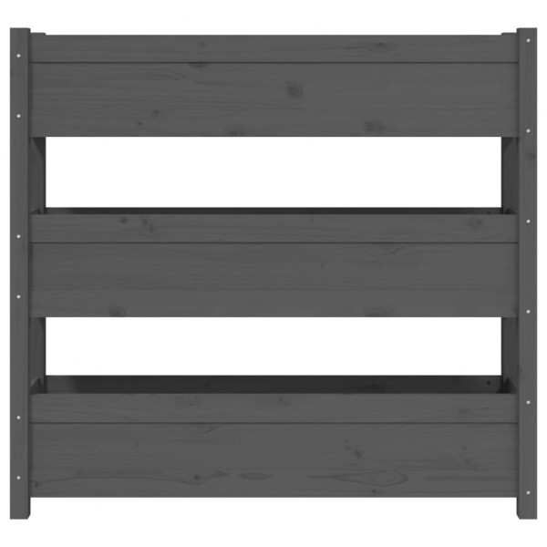 Vaso/floreira 112x25x104.5 cm madeira de pinho maciça cinzento M 5