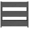 Jardinera de madera maciza de pino gris 112x25x104.5 cm 5