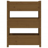 Jardinera de madera maciza de pino marrón miel 77x25x104.5 cm 5
