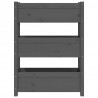 Jardinera de madera maciza de pino gris 77x25x104.5 cm 5
