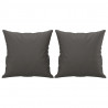 Cojines decorativos 2 uds cuero sintético gris 40x40 cm 2