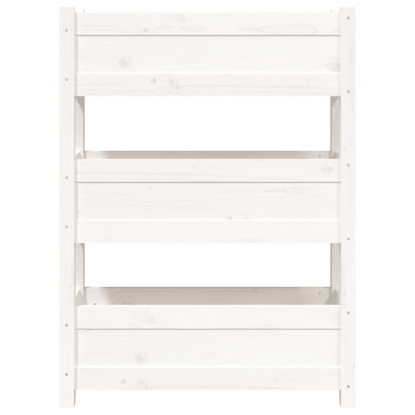 Jardinera de madera maciza de pino blanco 77x25x104.5 cm M 5