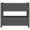 Jardinera de madera maciza de pino gris 77x25x66 cm 5