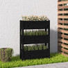 Jardinera de madera maciza de pino negro 77x25x104.5 cm 1
