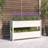 Jardinera de madera maciza de pino blanco 112x25x66 cm 1