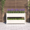 Jardinera de madera maciza de pino blanco 112x25x66 cm 3
